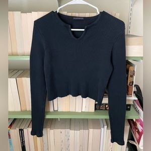 Brandy Melville navy blue long sleeve top